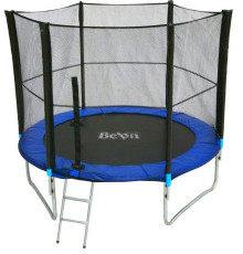Батут Bebon Sports 10FT (305-312 см) с внешней сеткой безопасности и лестницей, арт.10354S2YL