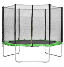 Батут Funfit (фанфит) BASIC 252 см. с защитной сеткой и БЕЗ лестницы (зеленый)
