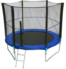 Батут Bebon Sports 8FT (244-252 см) с внешней сеткой безопасности и лестницей арт. 08342S2YL