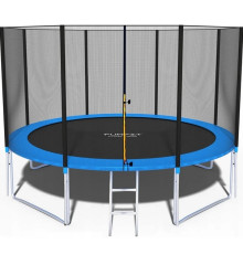 Батут Funfit (12FT) (фанфит) PRO 374 см (УСИЛЕННЫЙ) с лестницей и длинными ножками